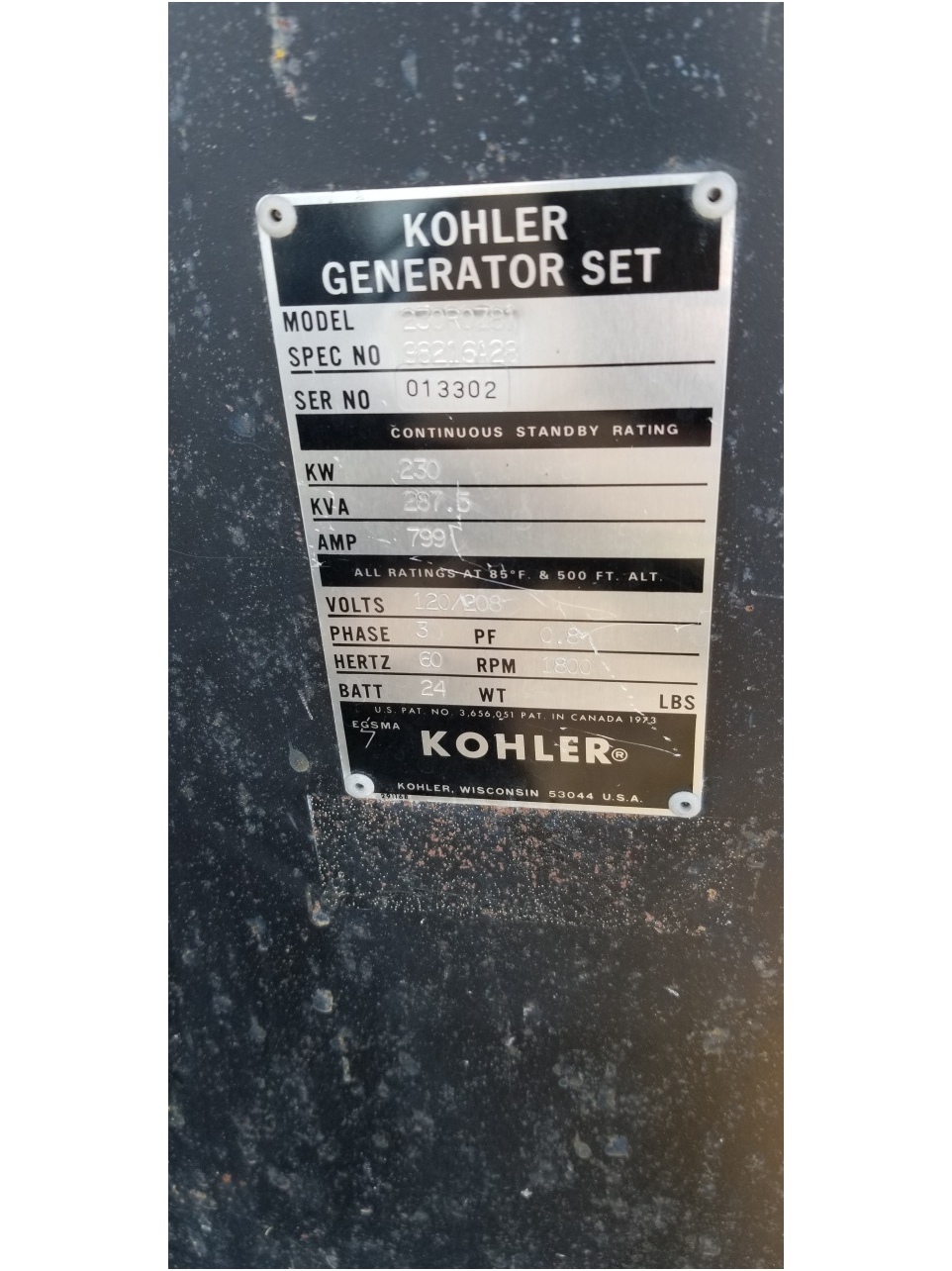 KOHLER 230 KW in Hoschton, GA