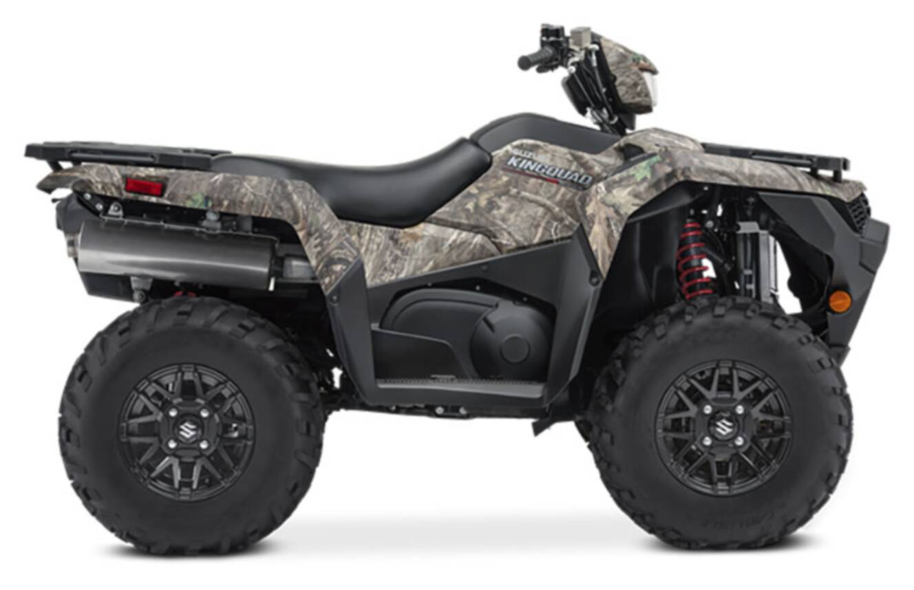 A photo of this 2023 Suzuki KingQuad 500AXi Power Steering SE Camo