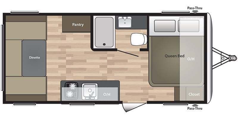 A photo of this 2018 Keystone Springdale Summerland Mini 1750RD Front East-West Queen