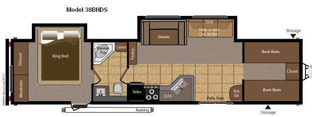 2011 Keystone Rv Hideout 38BHDS in detroit lakes MN