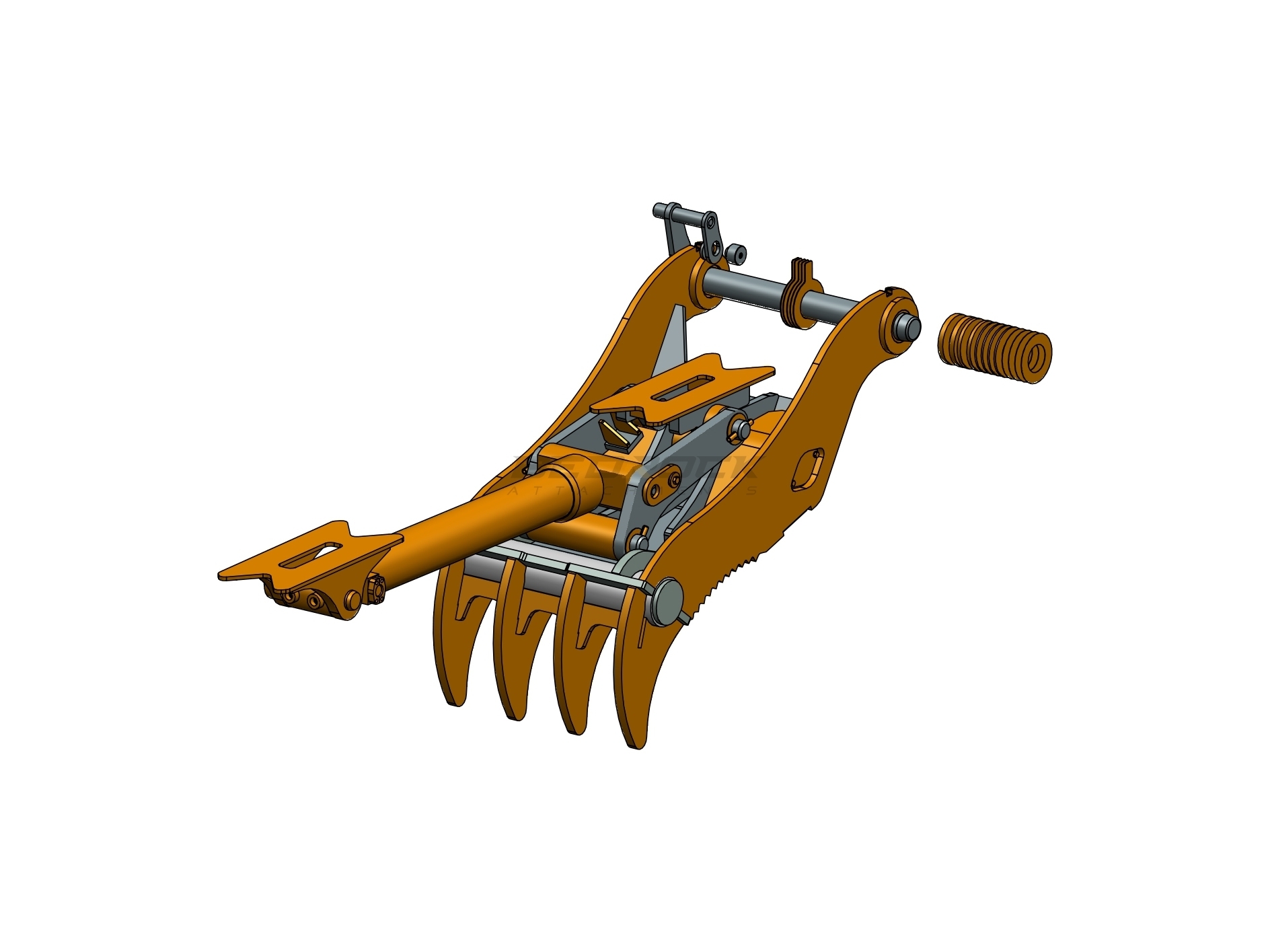 CATERPILLAR 4 TEETH PARTIAL ROTATION THUMB 36” PIN ON 315 316 318 in Irvine, CA