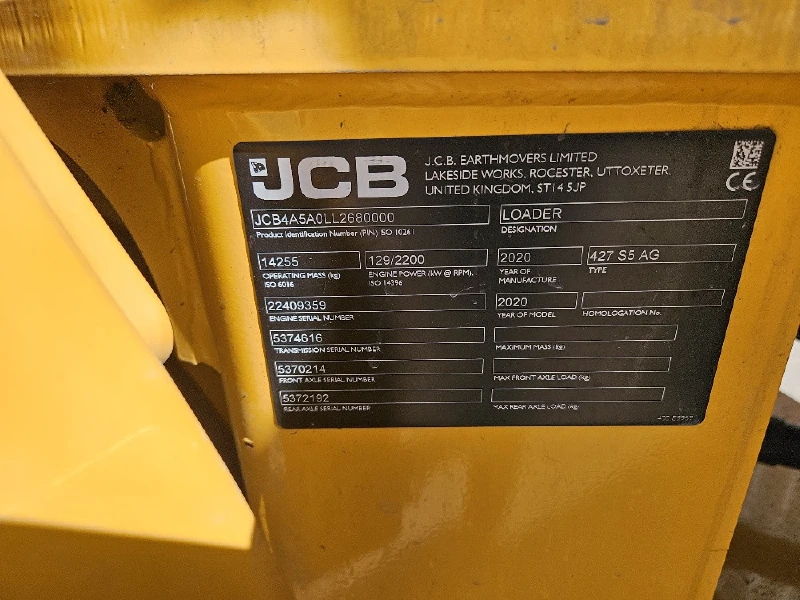 2020 JCB 427 AGRI