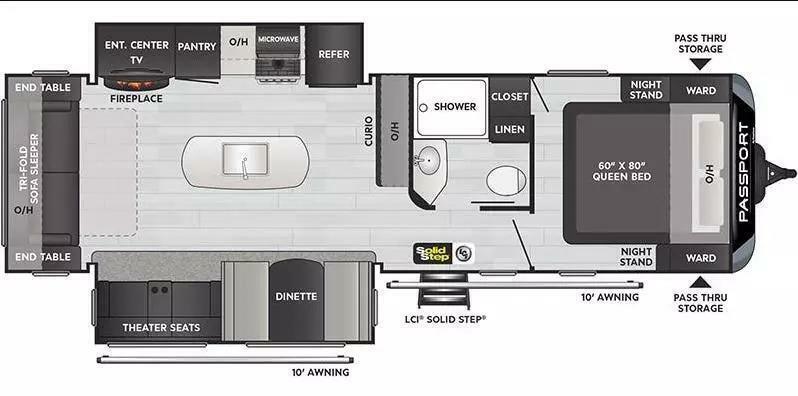 A photo of this 2022 Keystone Rv Passport GT Series 2870RL