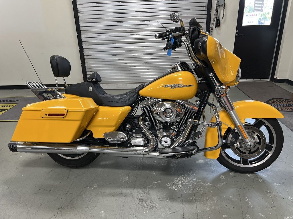 Yellow 2013 Harley-Davidson Street Glide Motorcycles For