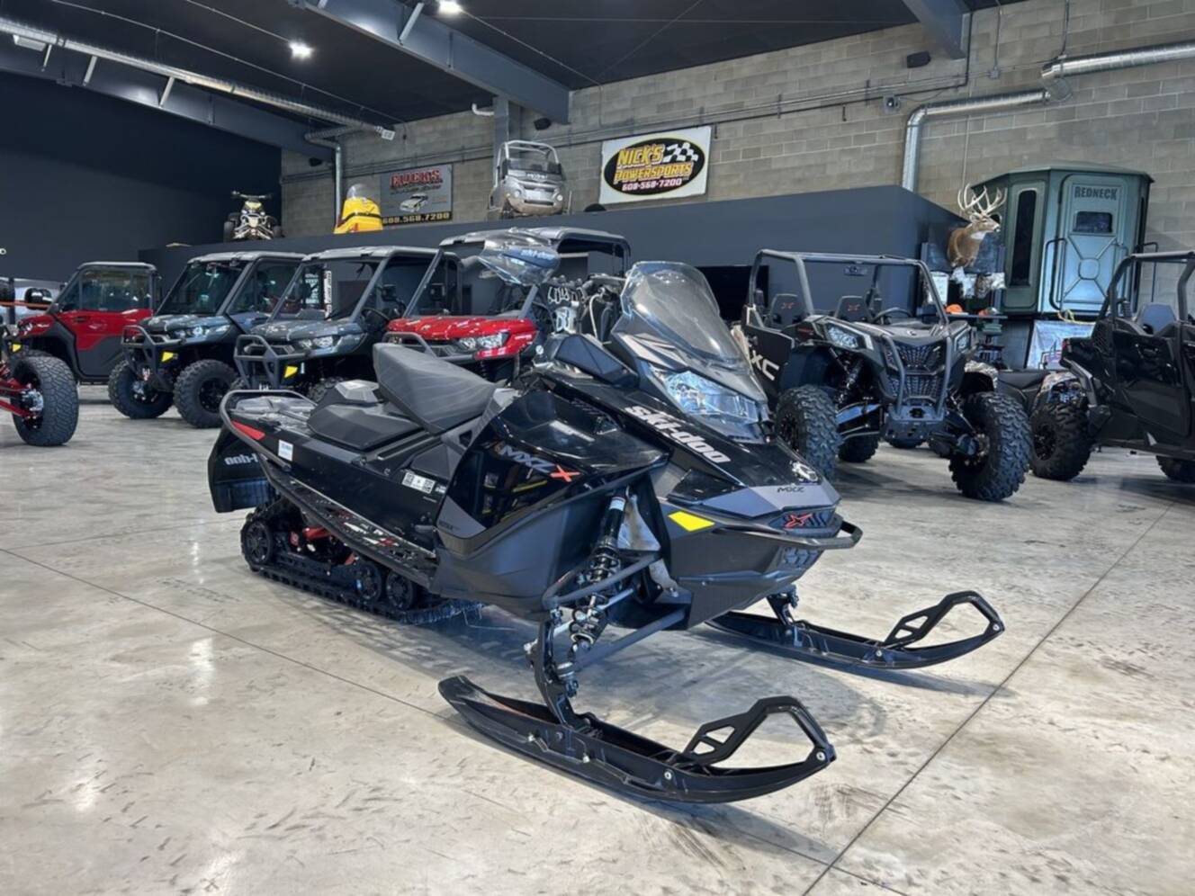 A photo of this 2021 Ski-Doo MXZ® X Rotax® 850 E-TEC® Ice R. XT 1.5 Black