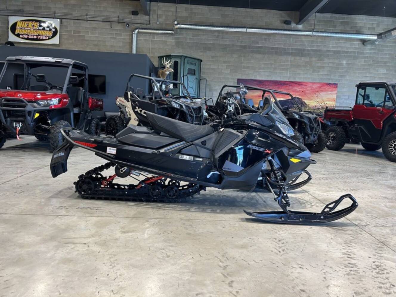 A photo of this 2021 Ski-Doo MXZ® X Rotax® 850 E-TEC® Ice R. XT 1.5 Black