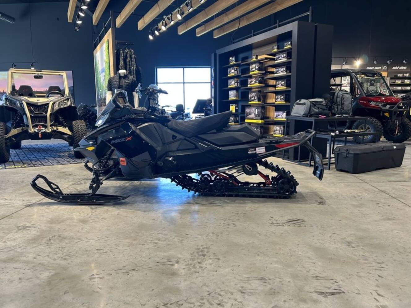 A photo of this 2021 Ski-Doo MXZ® X Rotax® 850 E-TEC® Ice R. XT 1.5 Black