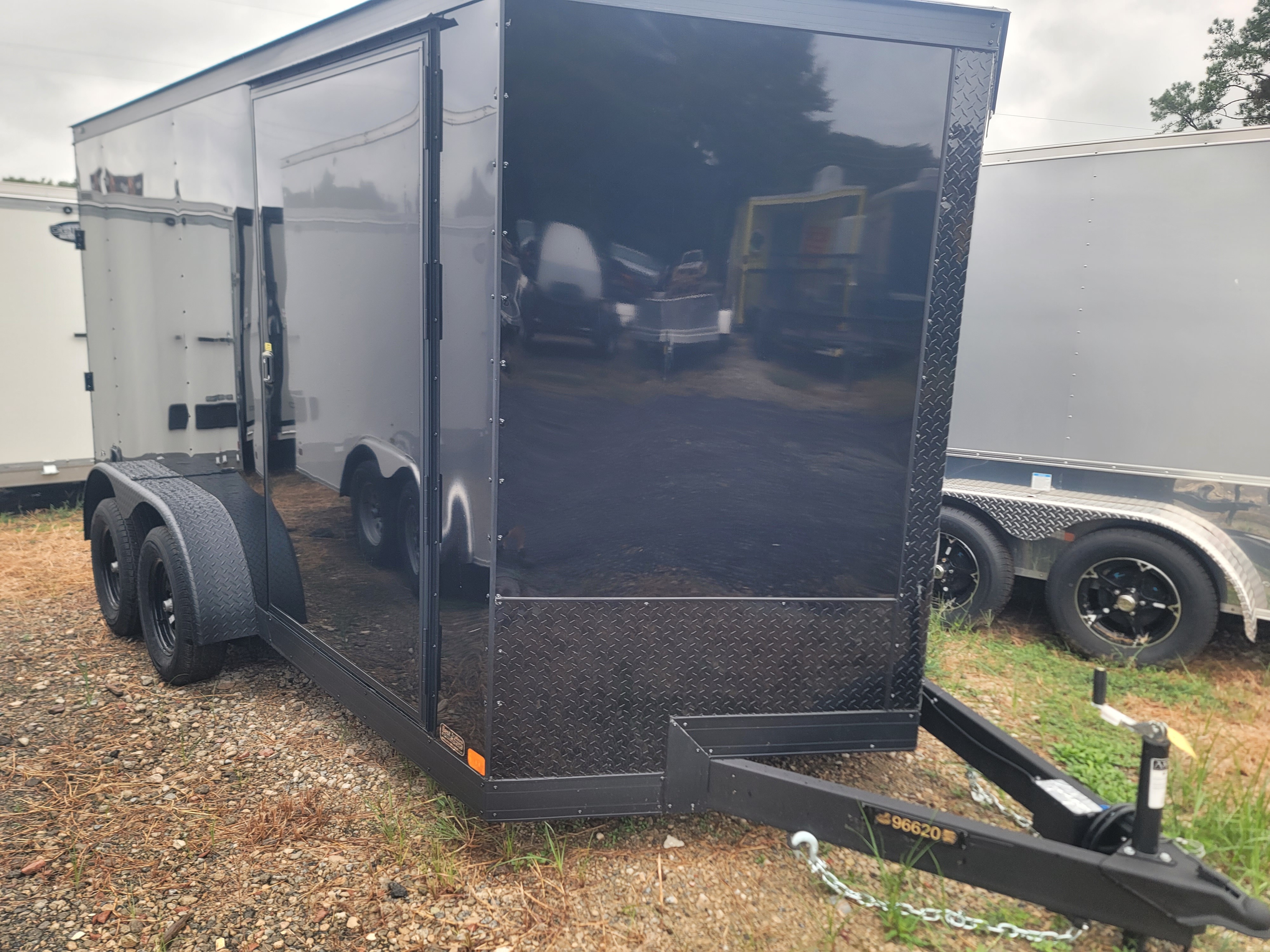 New 2024 Covered Wagon Trailers 7X12 Blackout Enclosed Cargo Trailer W