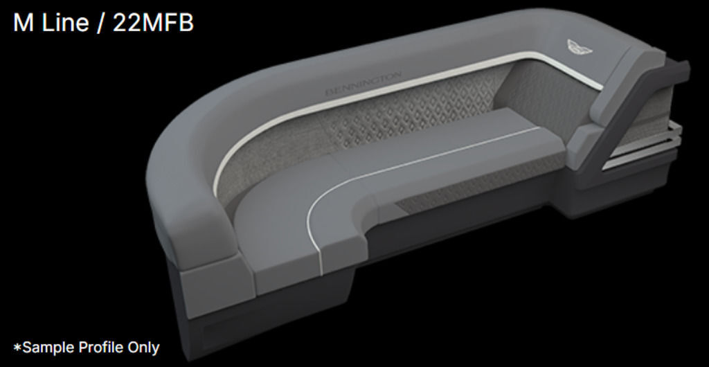 New 2025 Bennington 22MFB Quad Bench Tritoon For Sale in Red Wing