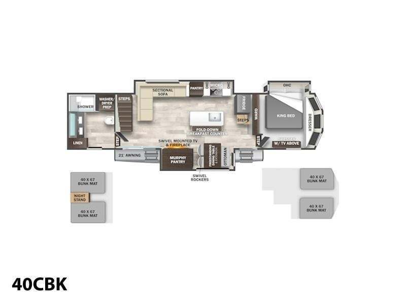 A photo of this 2026 Forest River CEDAR CREEK COTTAGE 40CBK