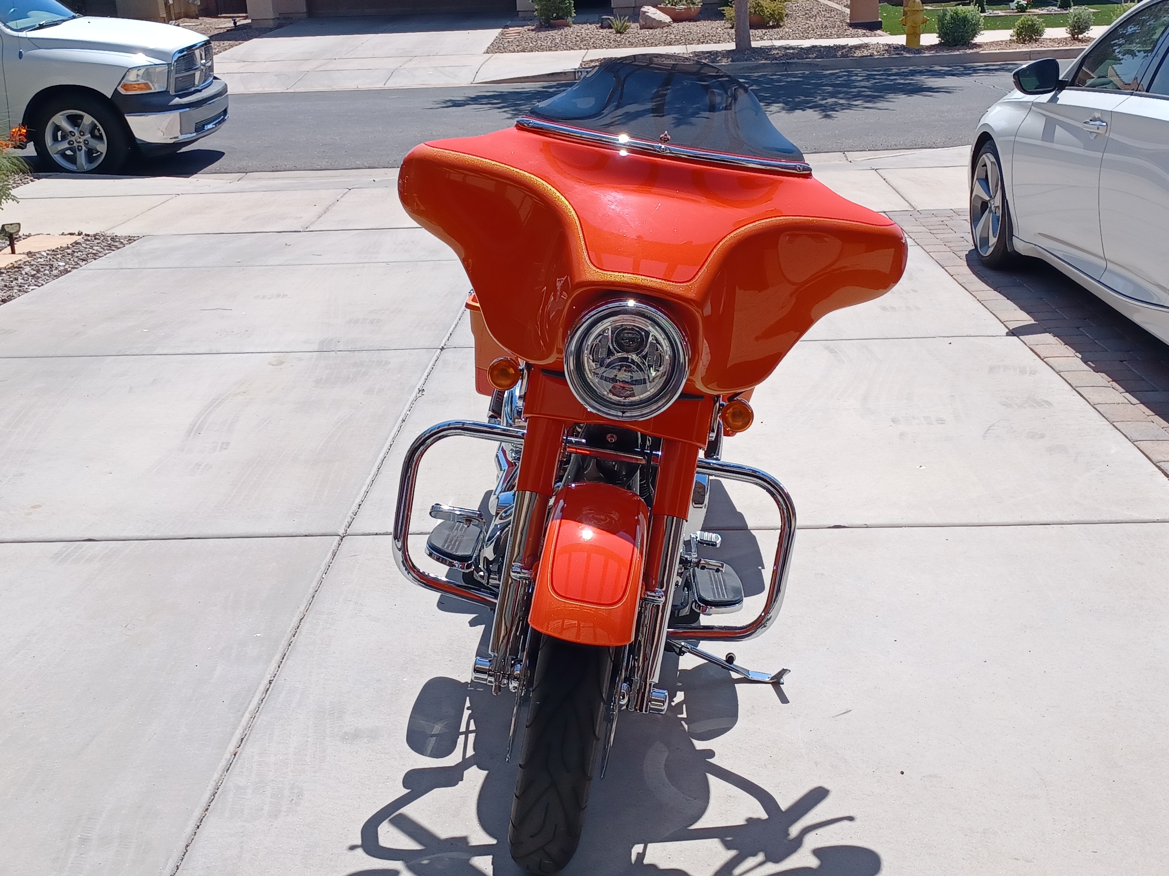 Orange 2012 Harley-Davidson Street Glide Motorcycles For