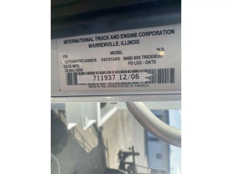 2007 INTERNATIONAL 5600