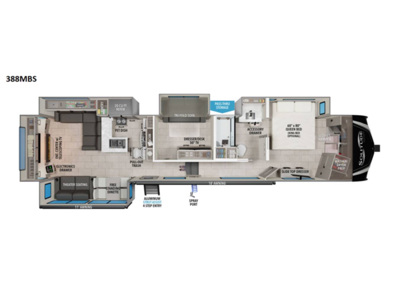A photo of this 2025 Grand Design Solitude 388MBS