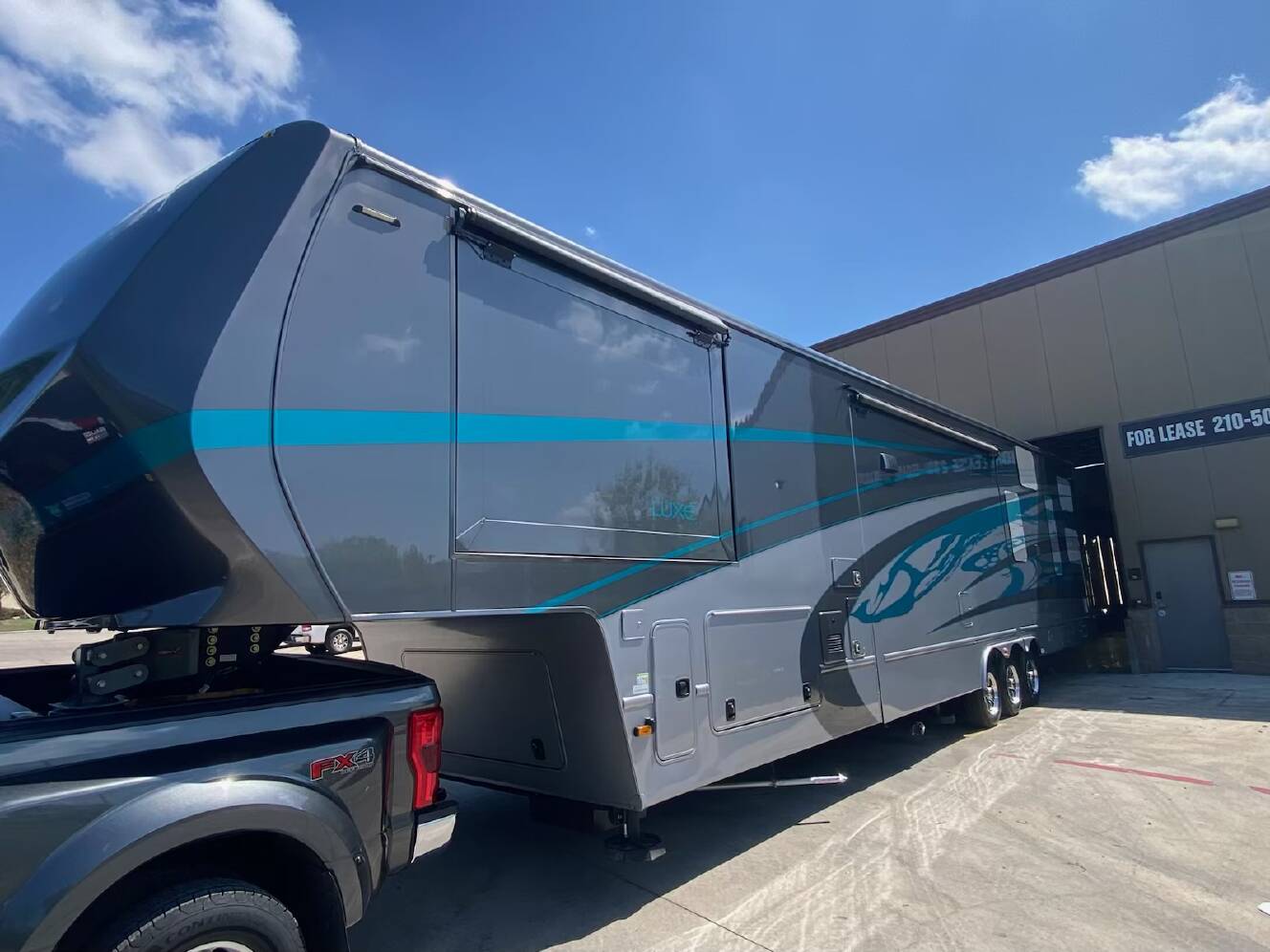 A photo of this 2023 Luxe TOY HAULER 47FB