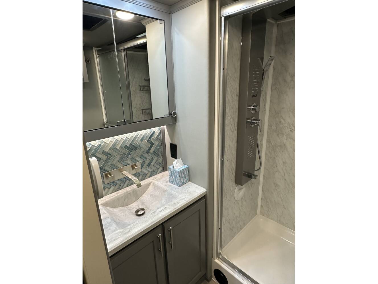 A photo of this 2023 Luxe TOY HAULER 47FB