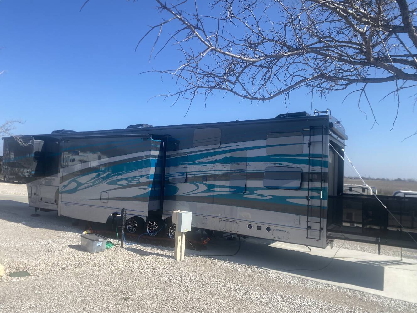 A photo of this 2023 Luxe TOY HAULER 47FB