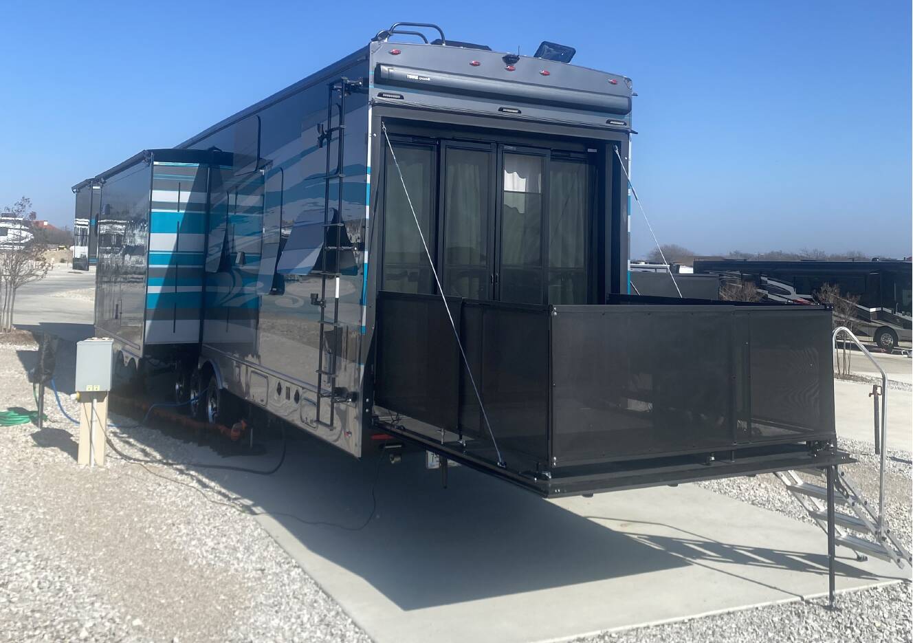 A photo of this 2023 Luxe TOY HAULER 47FB