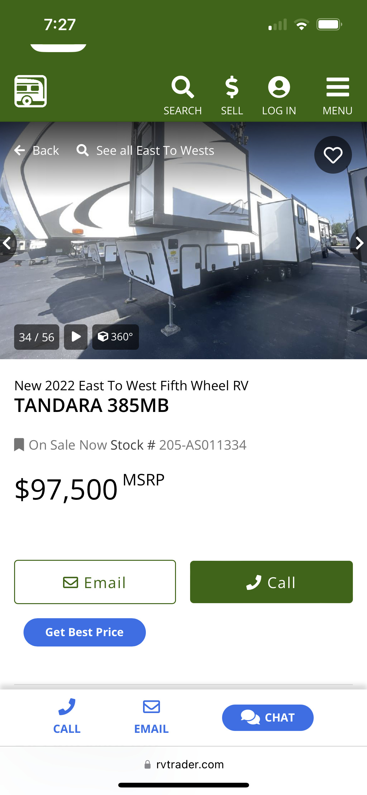 2022 East To West TANDARA 385MB RV