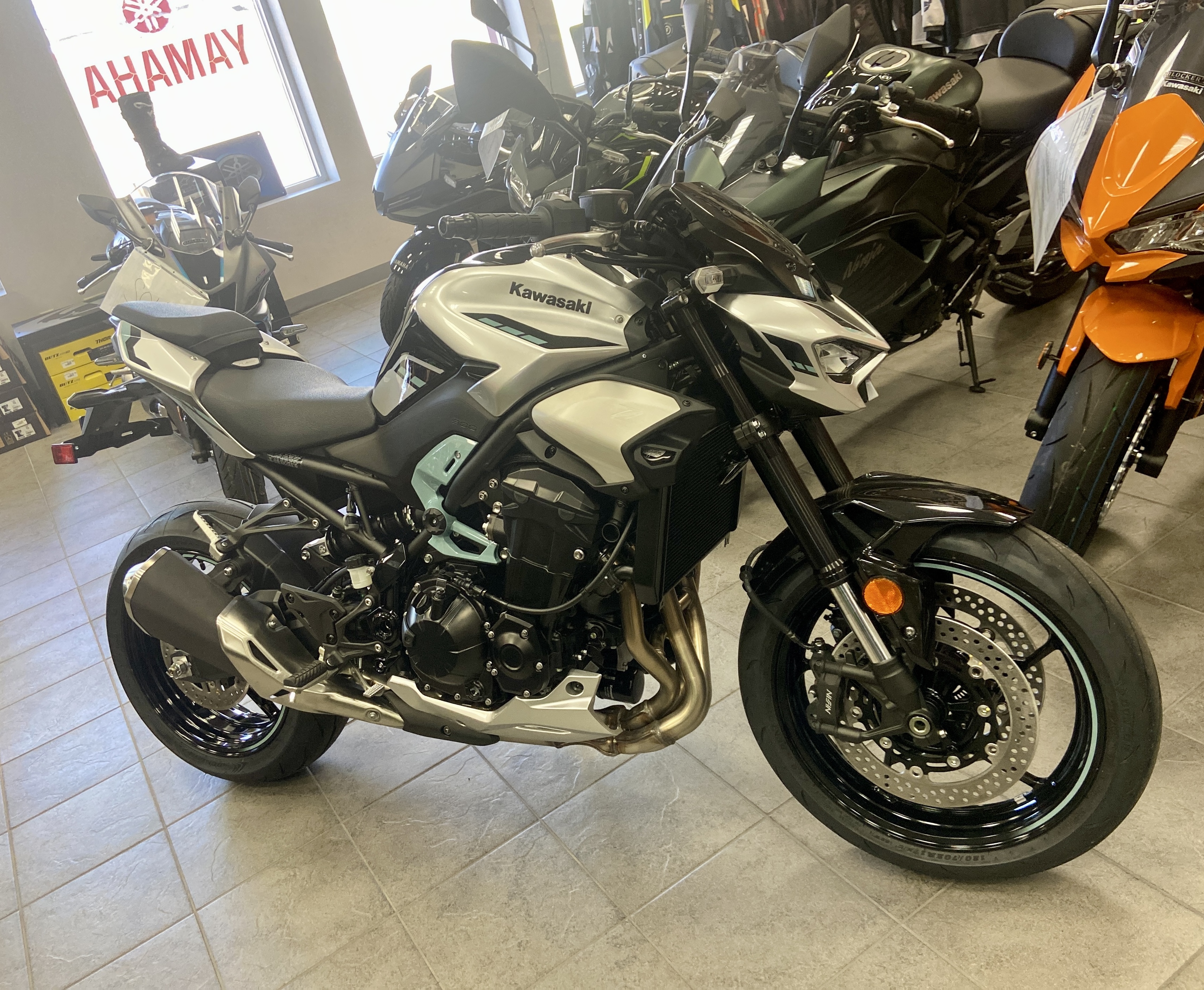 2025 Kawasaki Z900 ABS Galaxy Silver/Metallic Spark Black ABS in Lehighton, PA