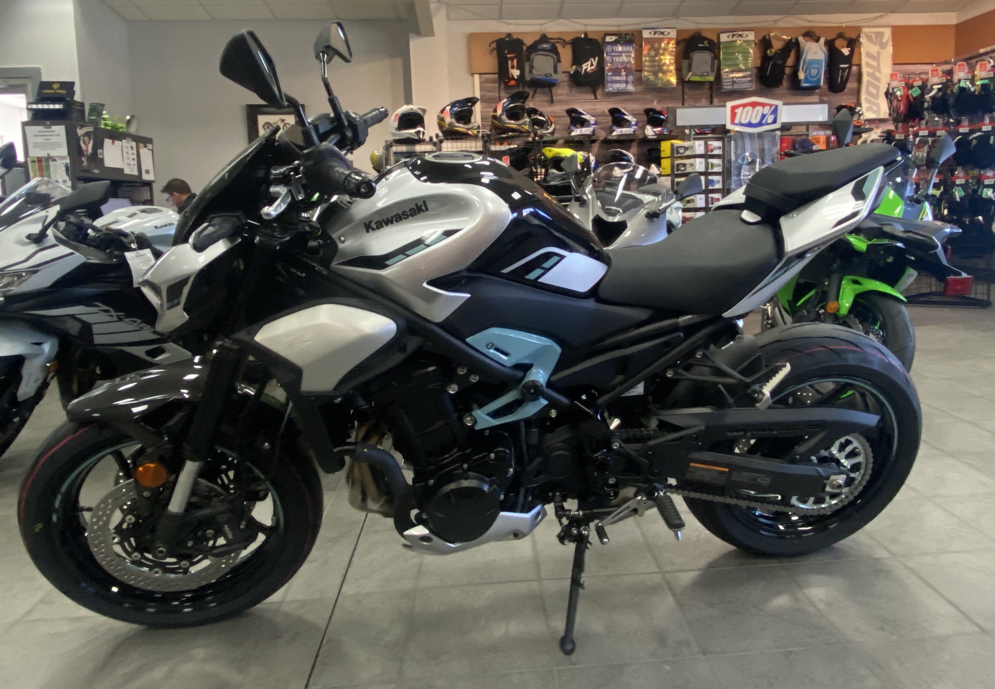 2025 Kawasaki Z900 ABS Galaxy Silver/Metallic Spark Black in lehighton PA
