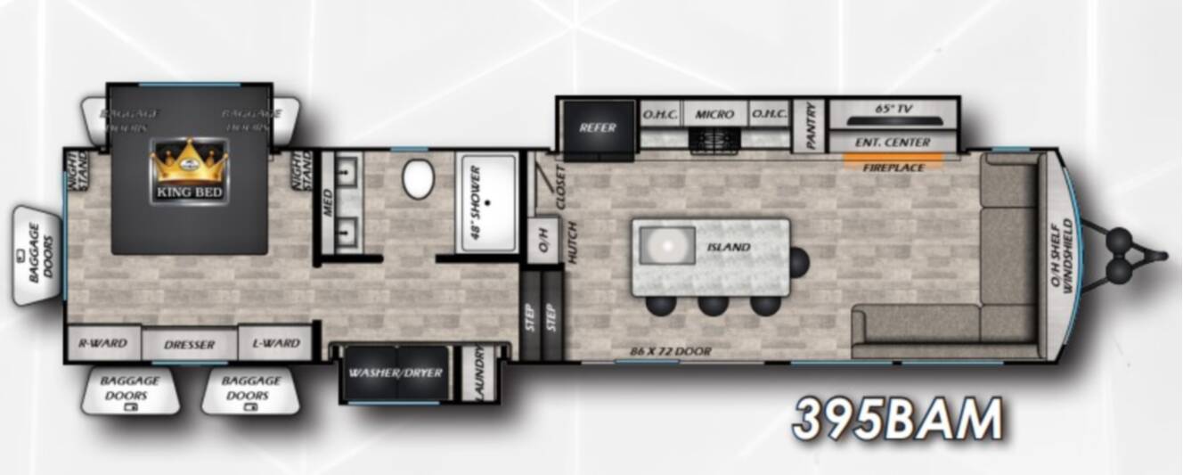 A photo of this 2025 Crossroads Hampton 395BAM