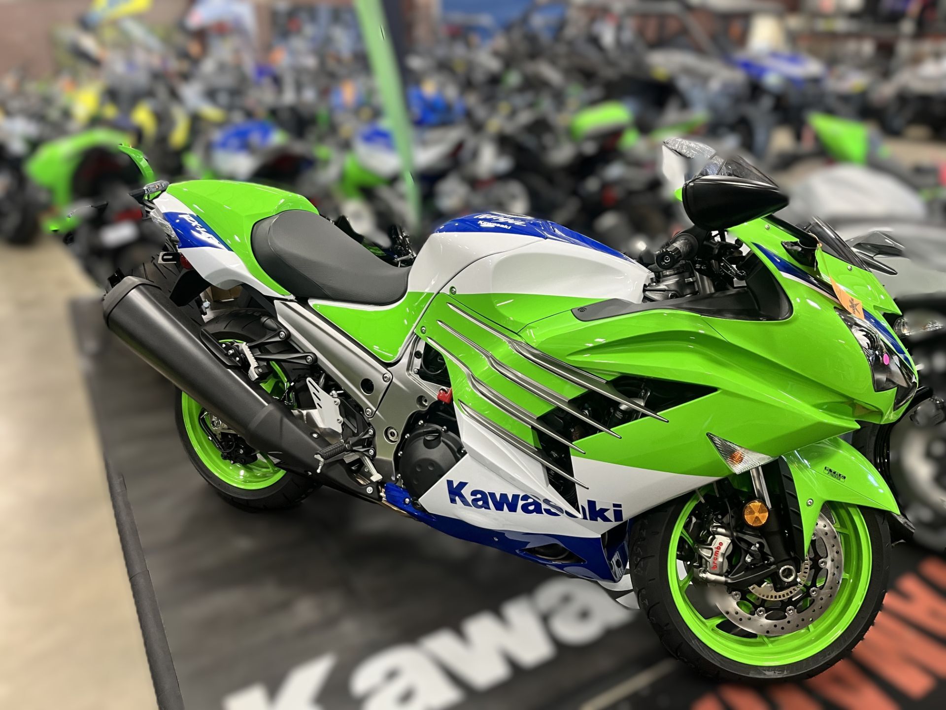 ココア Blue Kawasaki Ninja ZX-14R 40TH Anniversary Edition Abs