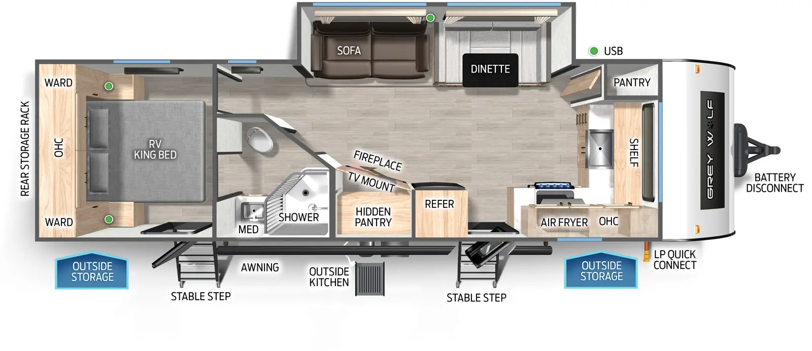 2026 Forest River Cherokee Grey Wolf 27GHBL in sarasota FL