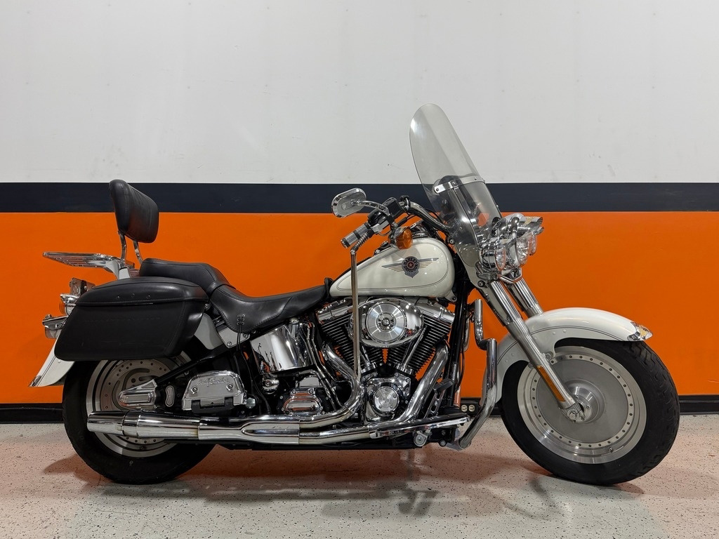 White Harley-Davidson Fat Boy Lo Motorcycles For Sale