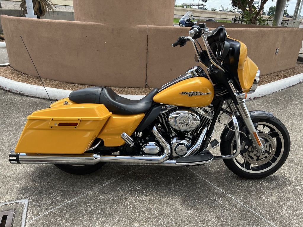 Yellow 2013 Harley-Davidson Street Glide Motorcycles For