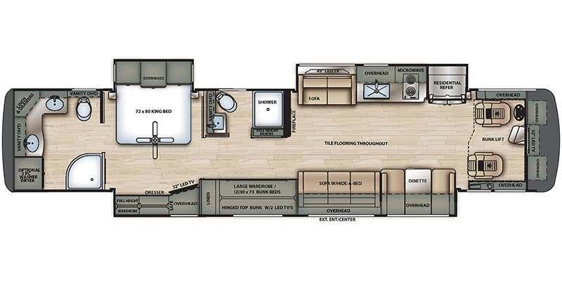 2021 Forest River Berkshire Xlt 45CA in elmwood WI