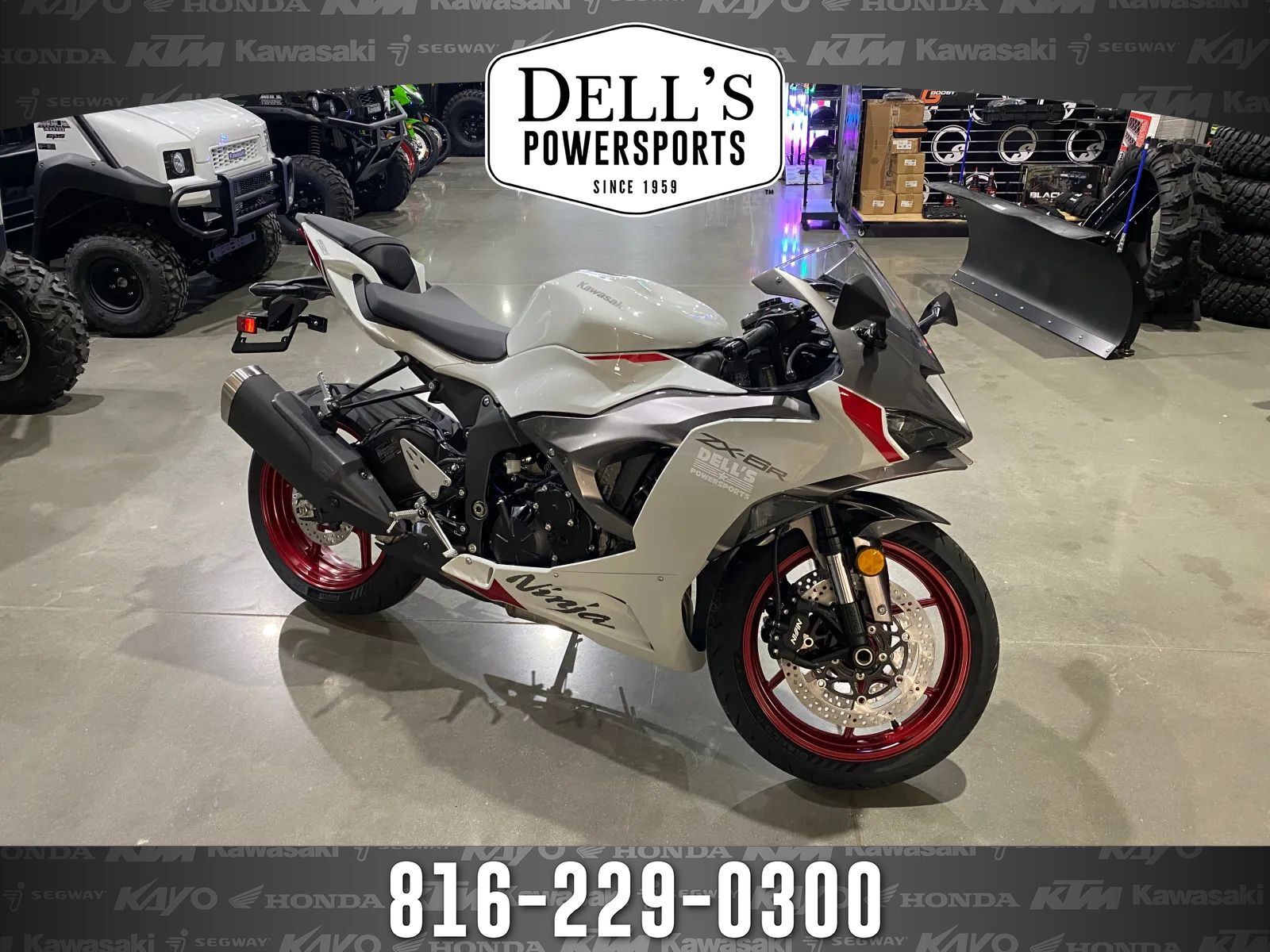 K White Kawasaki Ninja ZX-6R Motorcycles For Sale in Missouri