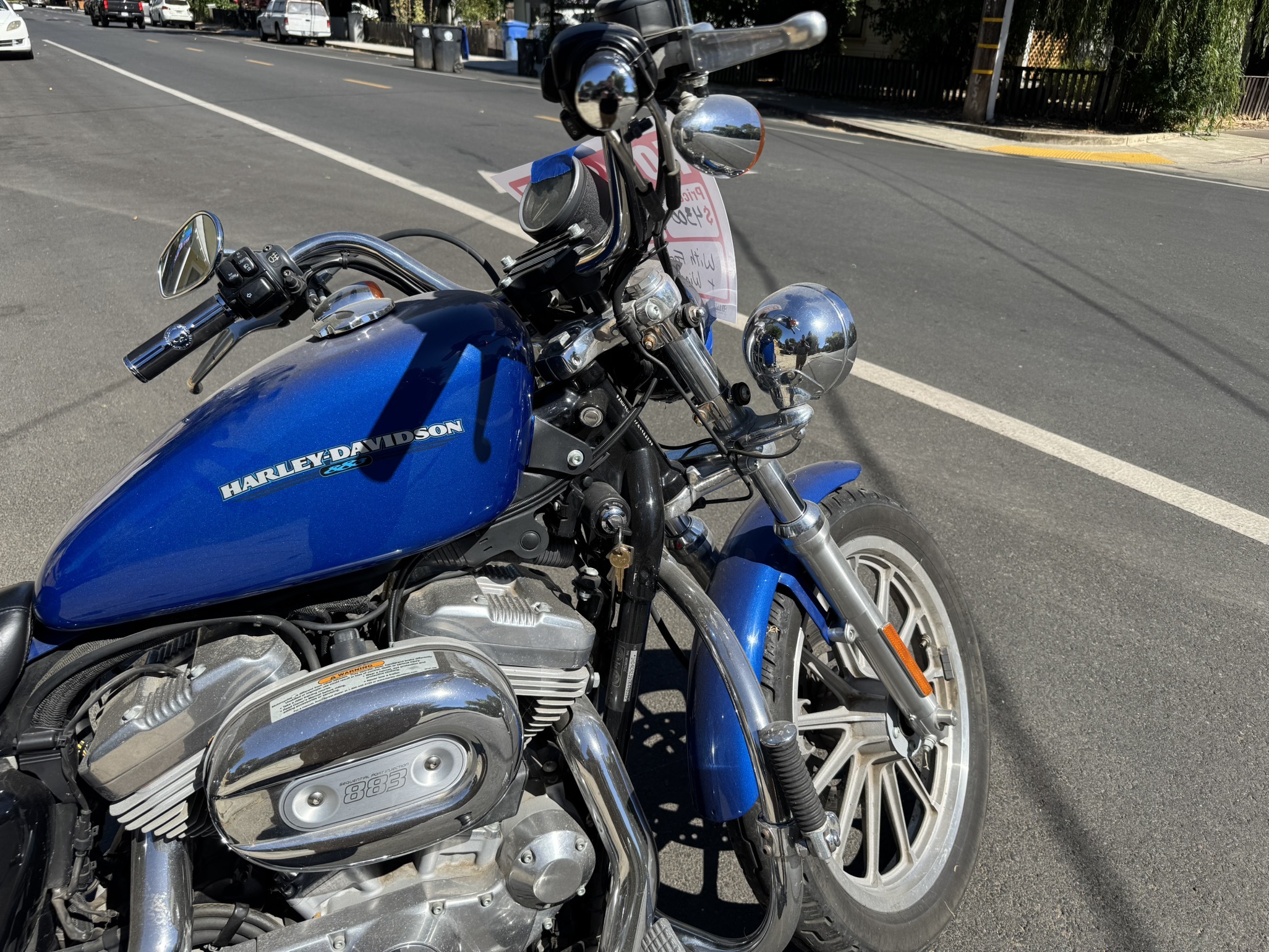 Harley-Davidson Sportster バイクタンク 青色 Harley Davidson Sportster 883 Low XL883L Motorcycle Fairings