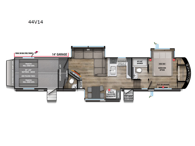 A photo of this 2026 Alliance Rv Valor 44V14