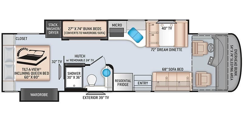A photo of this 2020 Thor Motor Coach Palazzo 33 5