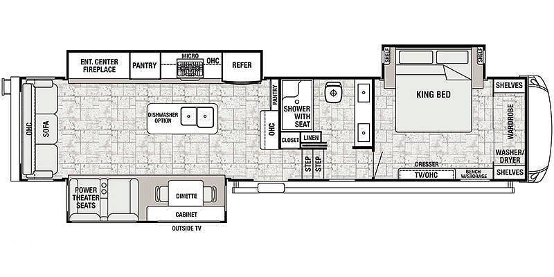 A photo of this 2019 Forest River Cedar Creek Champagne 38EL