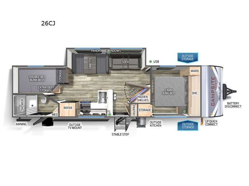 A photo of this 2024 Forest River Rv Campsite Reserve 26CJ