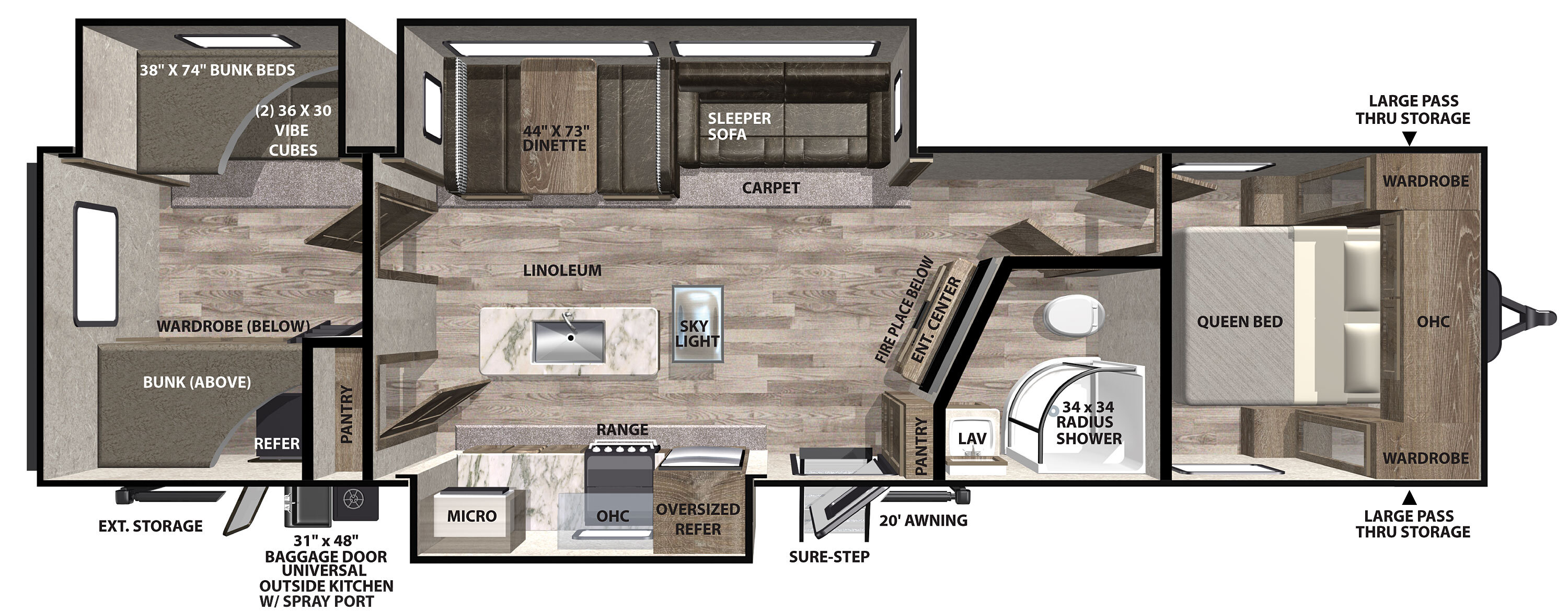 2020 Forest River vibe 31bh