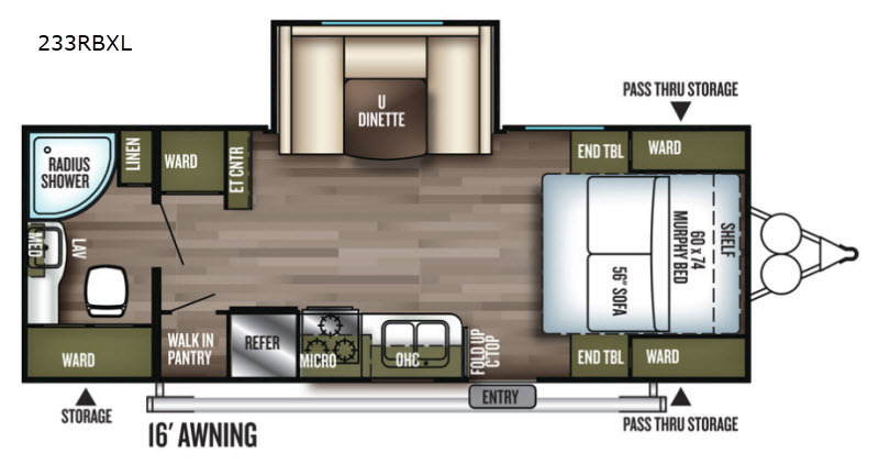 A photo of this 2018 Forest River Rv Wildwood X-Lite 233RBXL