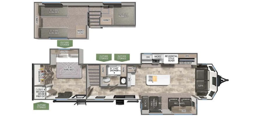 A photo of this 2027 Palomino Puma Vista Lofts 402LFT
