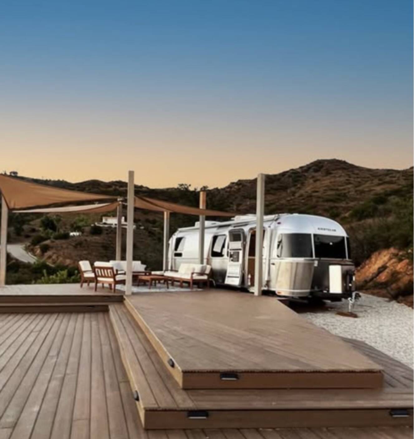 A photo of this 2022 Airstream Pottery Barn Special Edition 28RBQ
