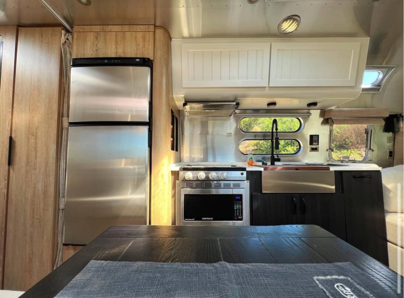 A photo of this 2022 Airstream Pottery Barn Special Edition 28RBQ