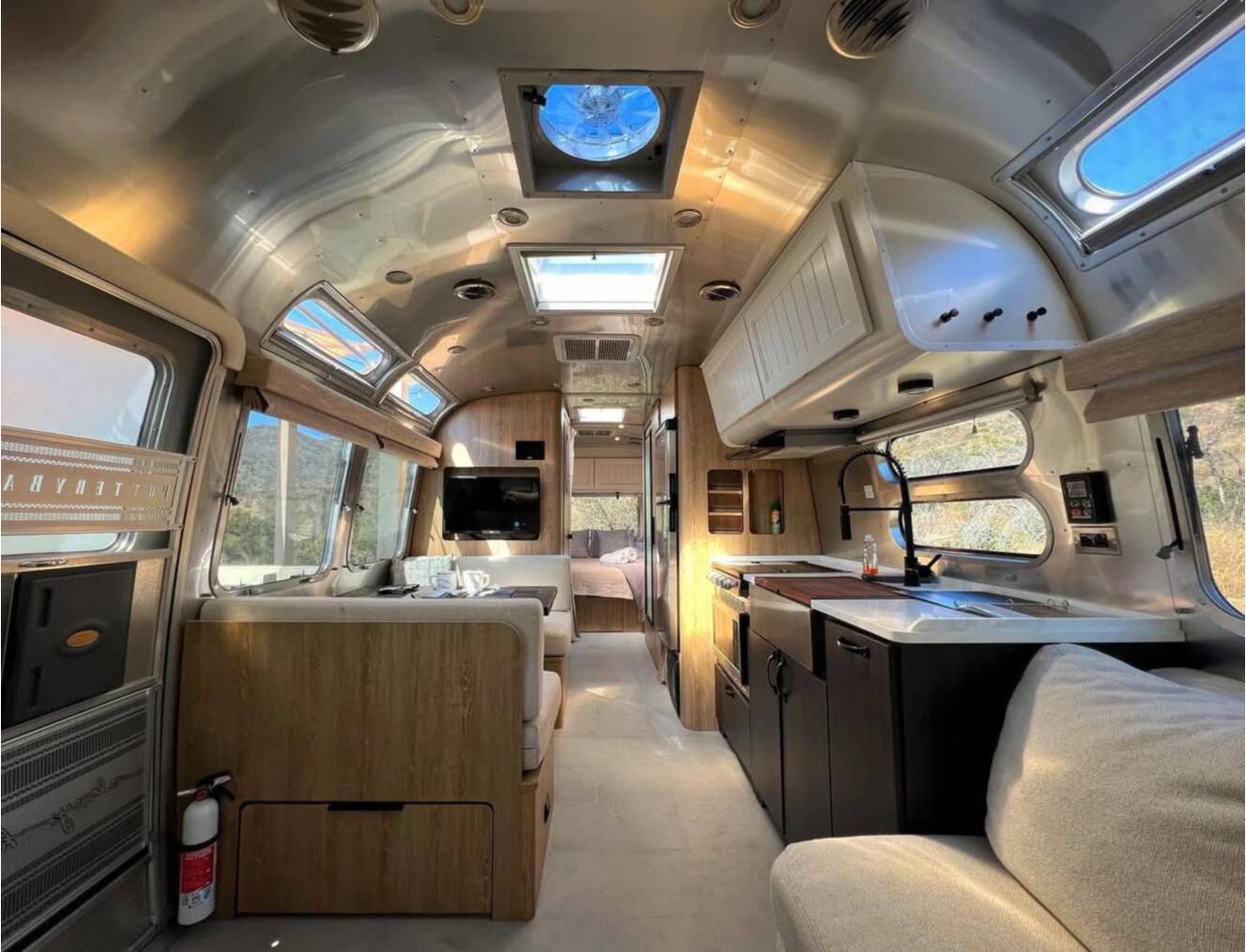 A photo of this 2022 Airstream Pottery Barn Special Edition 28RBQ