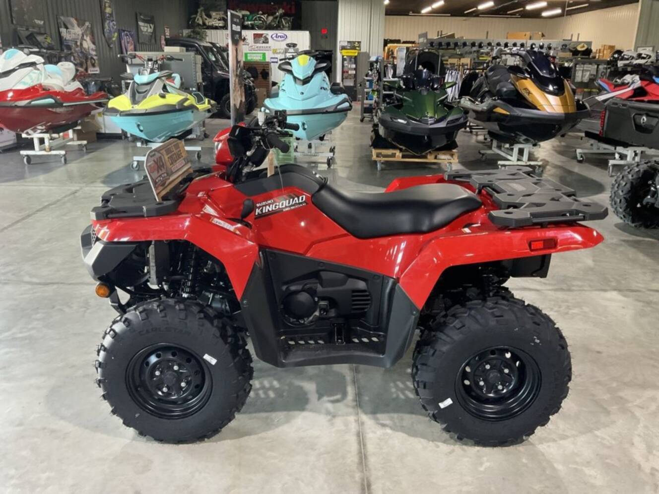A photo of this 2025 Suzuki KINGQUAD 500 AXi Red