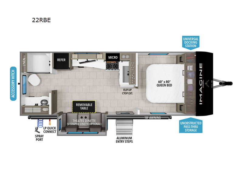 A photo of this 2026 Grand Design Imagine XLS 22RBE