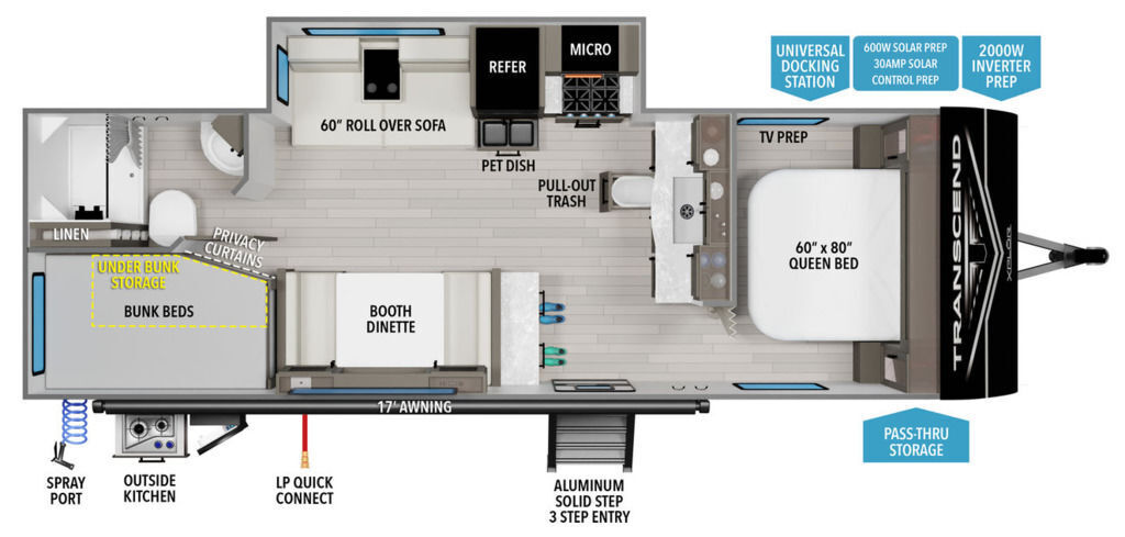 A photo of this 2026 Grand Design Transcend Xplor 26BHX