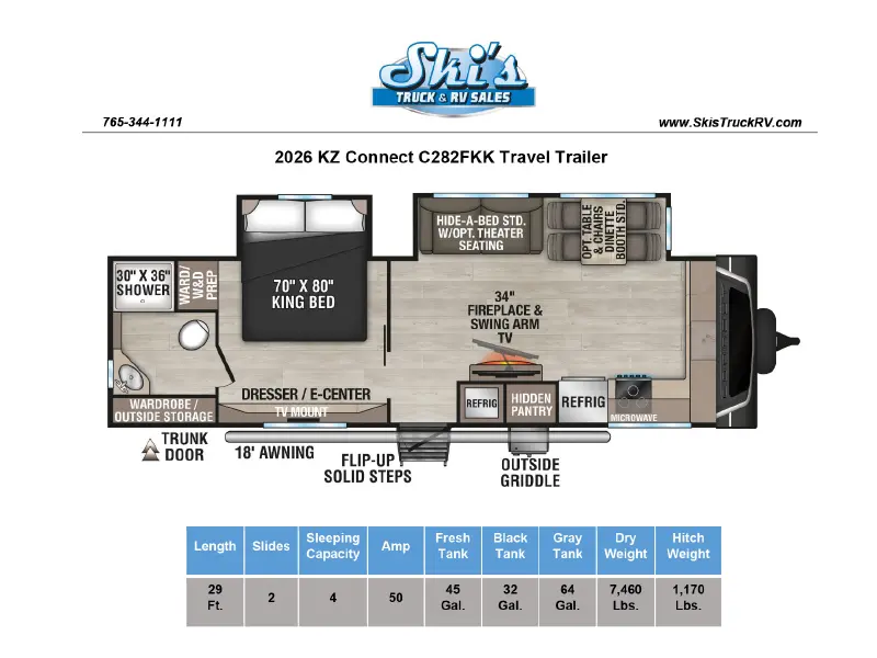 2026 KZ RV Connect C282FKK