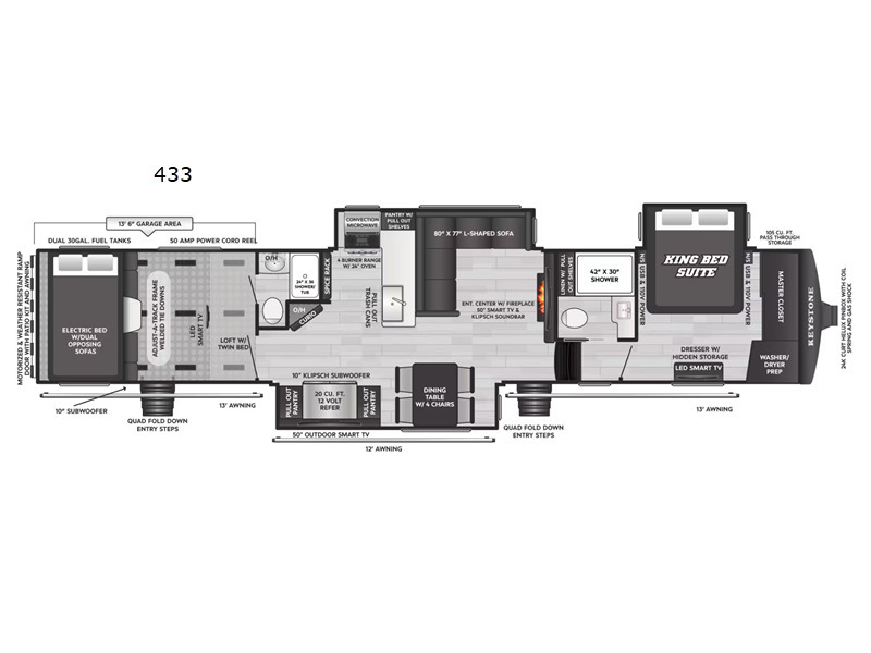 A photo of this 2026 Keystone Rv Raptor 433