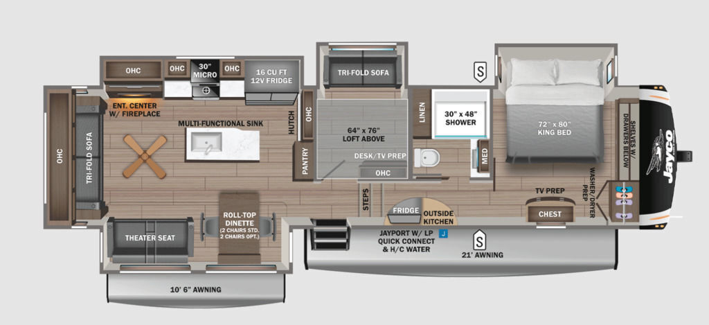 A photo of this 2026 Jayco Fifth Wheels Eagle 355MBQS