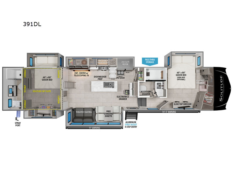 A photo of this 2026 Grand Design Solitude 391DL