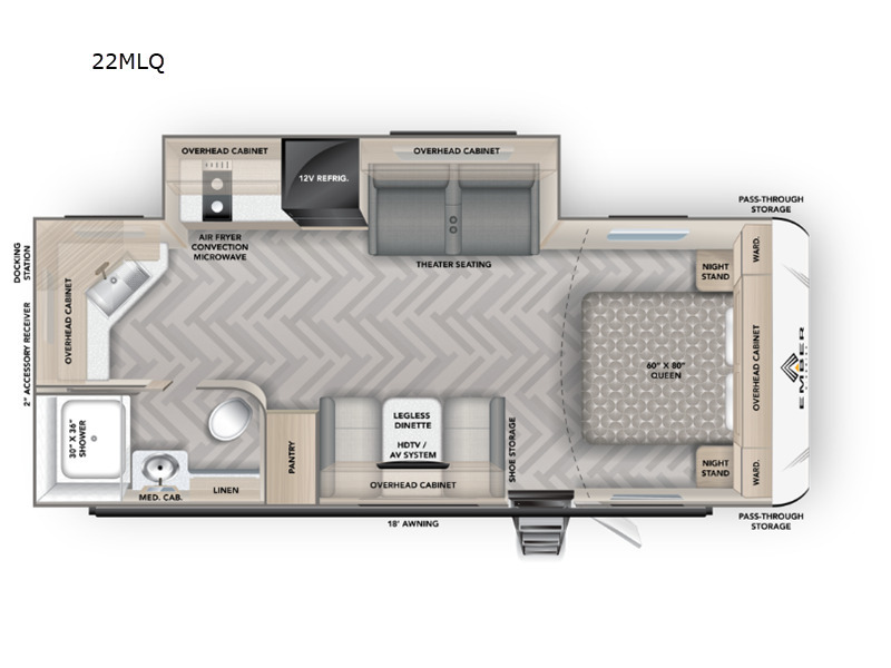 A photo of this 2025 Ember Rv E-Series 22MLQ